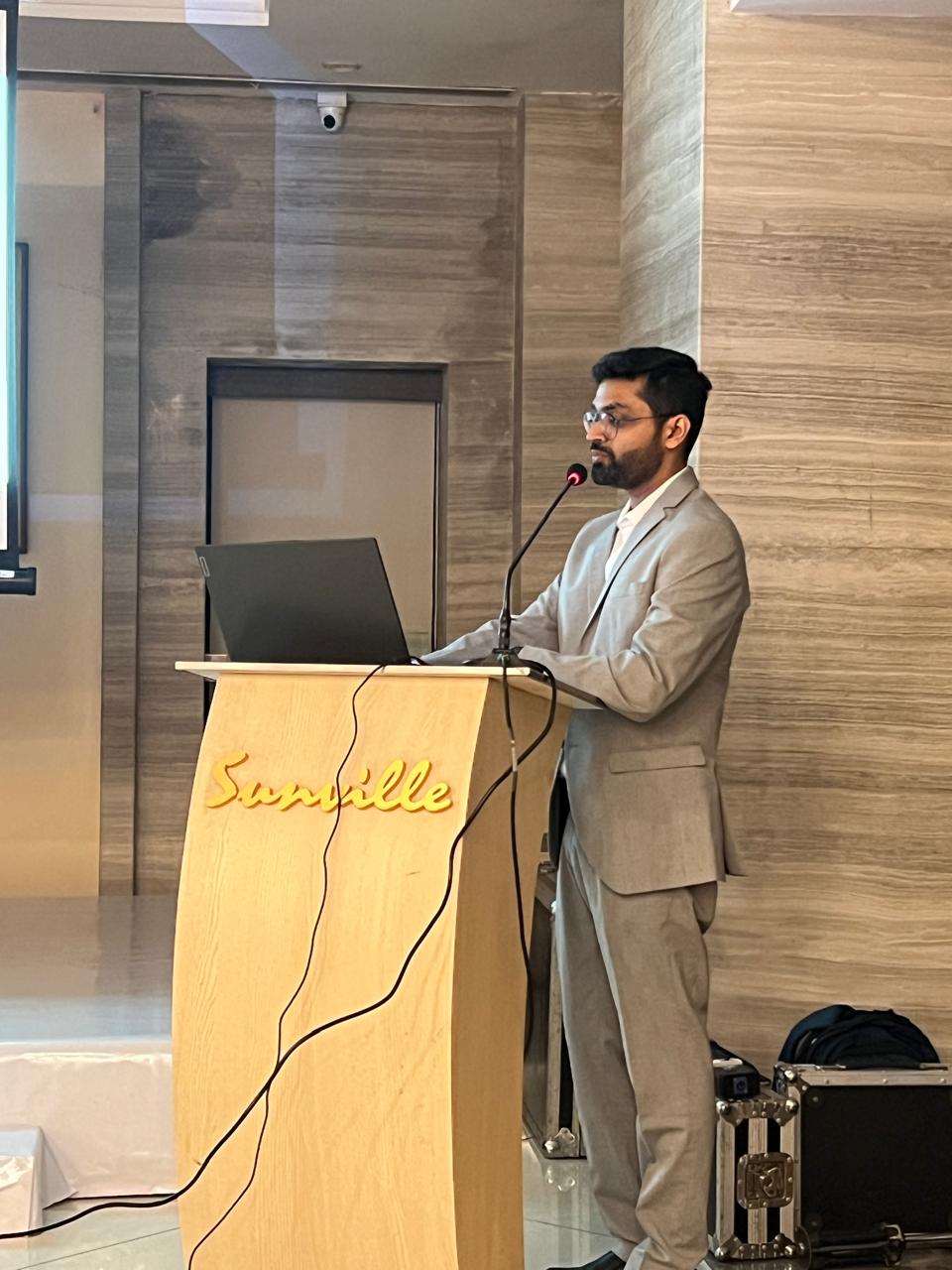 Dr. Pratap speaking during the session